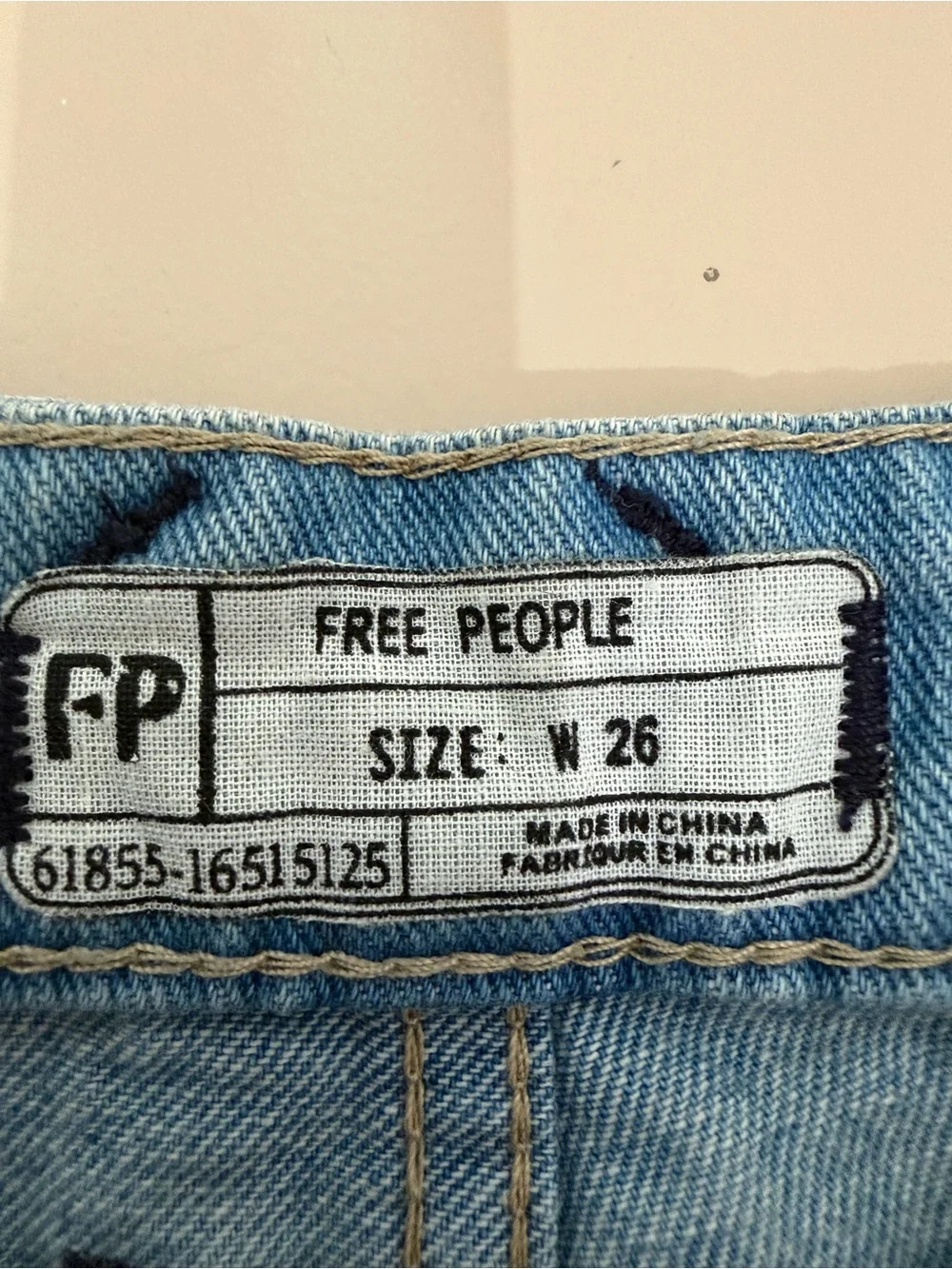 Rare Free People Festy Super Flare Patchwork Jeans in Selena Wash Size 26
